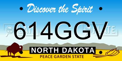 614GGV North Dakota License Plate