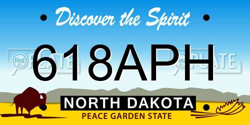 618APH North Dakota License Plate