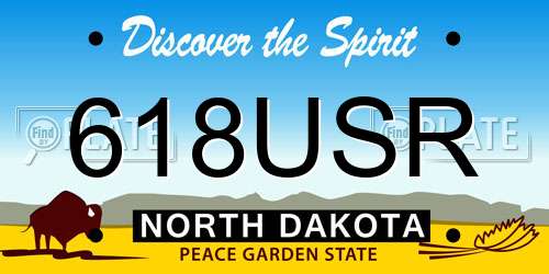 618USR North Dakota License Plate