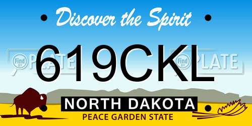 619CKL North Dakota License Plate