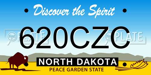 620CZC North Dakota License Plate