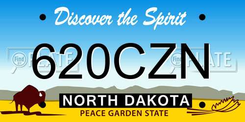 620CZN North Dakota License Plate