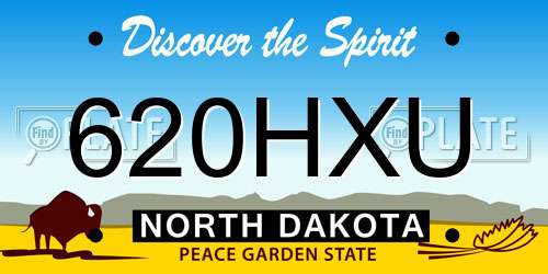 620HXU North Dakota License Plate