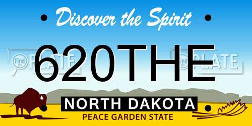 620THE North Dakota License Plate