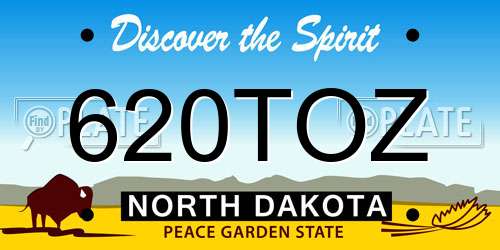 620TOZ North Dakota License Plate