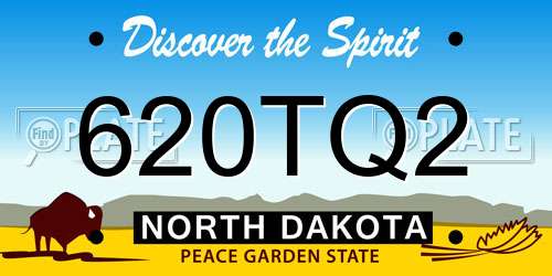 620TQ2 North Dakota License Plate