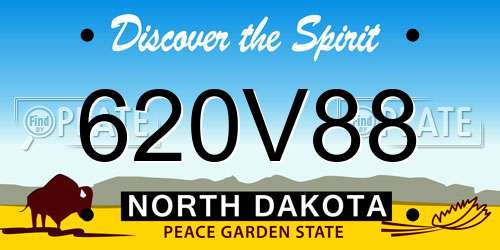 620V88 North Dakota License Plate