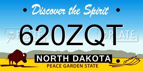 620ZQT North Dakota License Plate