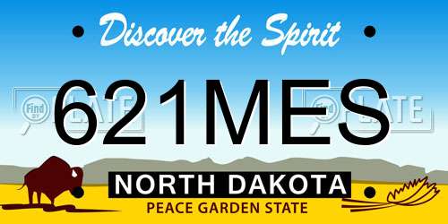 621MES North Dakota License Plate