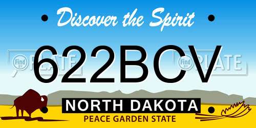 622BCV North Dakota License Plate