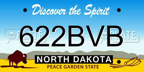 622BVB North Dakota License Plate