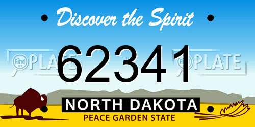 62341 North Dakota License Plate