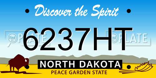 6237HT North Dakota License Plate