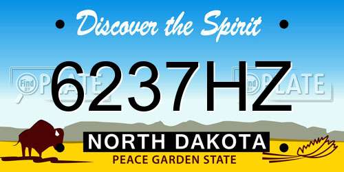 6237HZ North Dakota License Plate