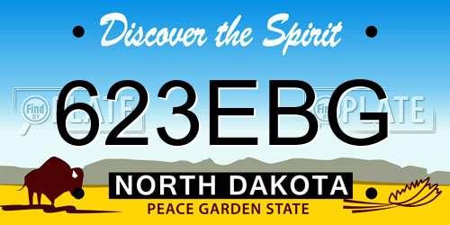 623EBG North Dakota License Plate