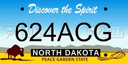 624ACG North Dakota License Plate