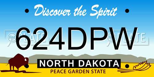 624DPW North Dakota License Plate