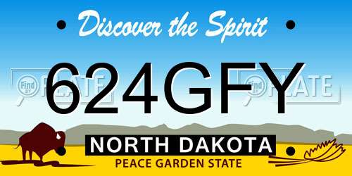 624GFY North Dakota License Plate