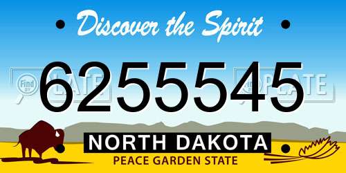 6255545 North Dakota License Plate