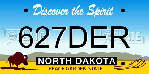 627DER North Dakota License Plate