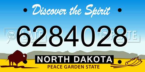 6284028 North Dakota License Plate