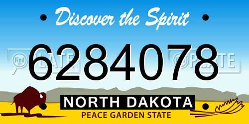 6284078 North Dakota License Plate