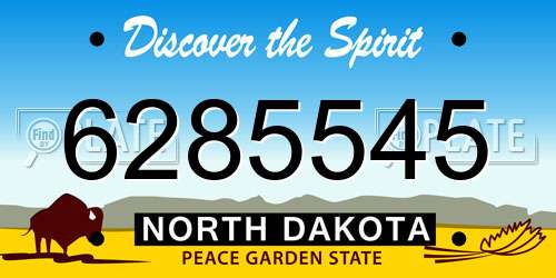 6285545 North Dakota License Plate