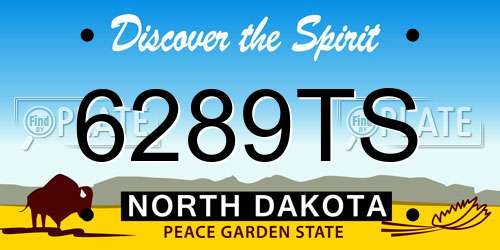 6289TS North Dakota License Plate