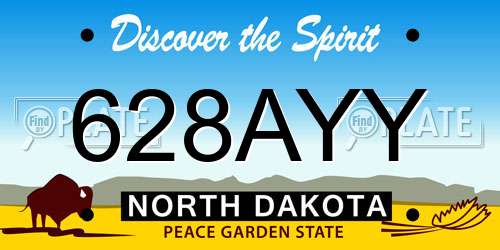 628AYY North Dakota License Plate