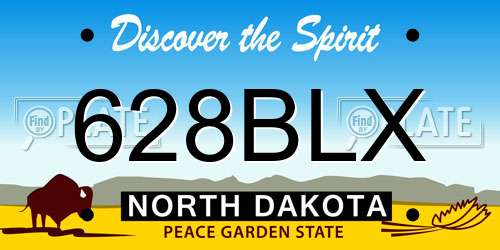 628BLX North Dakota License Plate