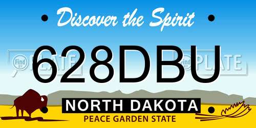 628DBU North Dakota License Plate