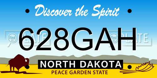 628GAH North Dakota License Plate