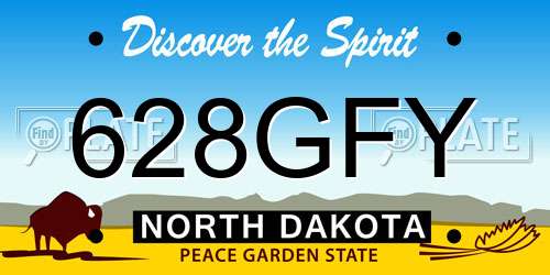 628GFY North Dakota License Plate