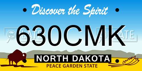 630CMK North Dakota License Plate
