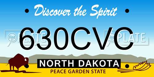 630CVC North Dakota License Plate