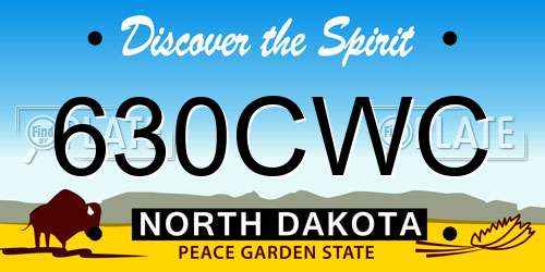 630CWC North Dakota License Plate