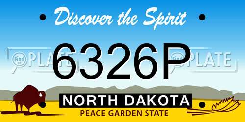 6326P North Dakota License Plate