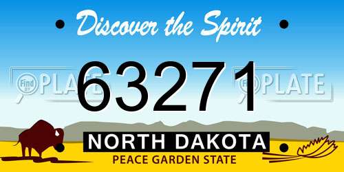 63271 North Dakota License Plate
