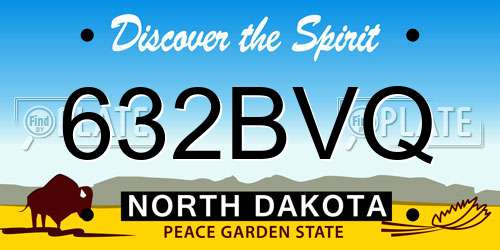 632BVQ North Dakota License Plate