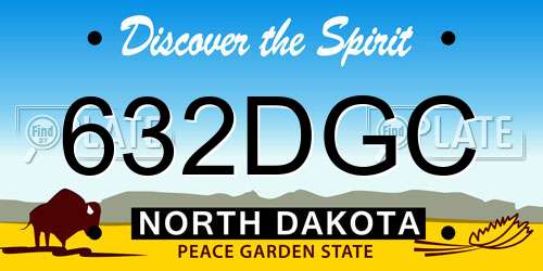 632DGC North Dakota License Plate