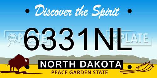 6331NL North Dakota License Plate
