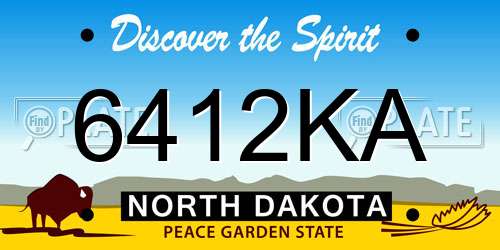 6412KA North Dakota License Plate