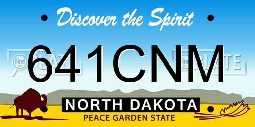 641CNM North Dakota License Plate