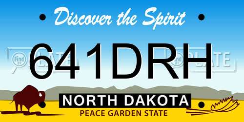 641DRH North Dakota License Plate