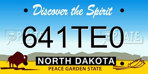 641TE0 North Dakota License Plate