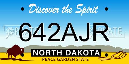 642AJR North Dakota License Plate