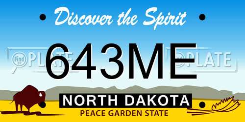 643ME North Dakota License Plate
