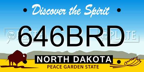 646BRD North Dakota License Plate