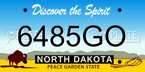6485GO North Dakota License Plate