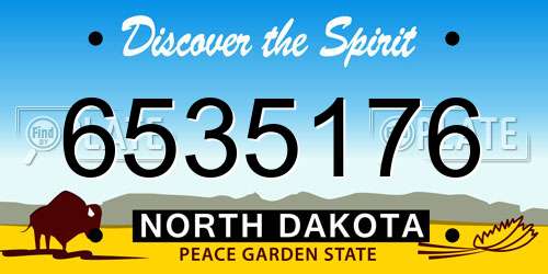 6535176 North Dakota License Plate